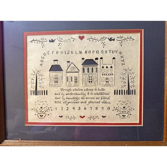 Folk Art Papercut – “Through Wisdom a Home is Built” – Designs with Scissors - Picture 2 of 7